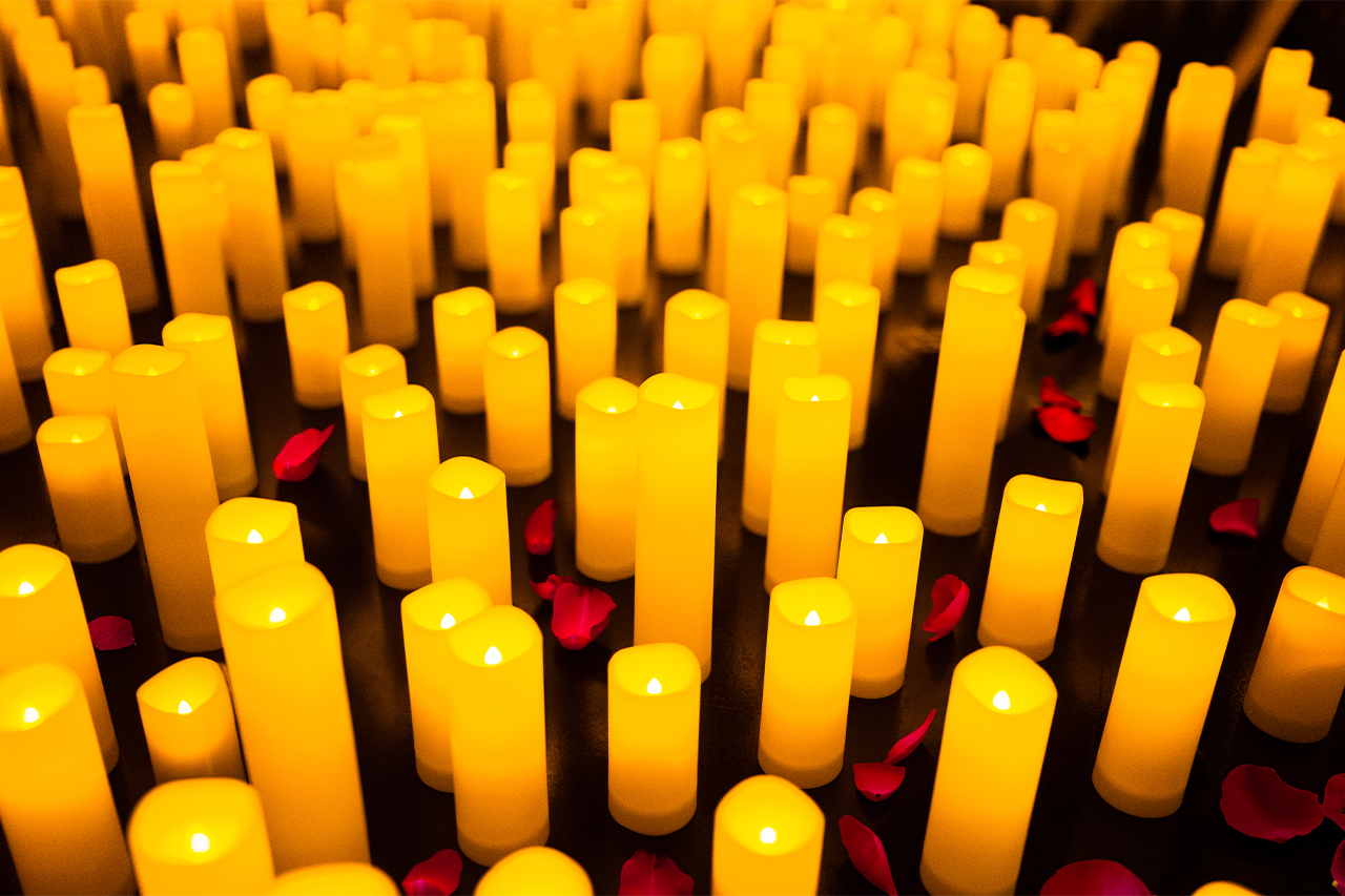 Candlelight series promotional image showing glowing candles; not a photo of the Oshawa venue or this scheduled performance.