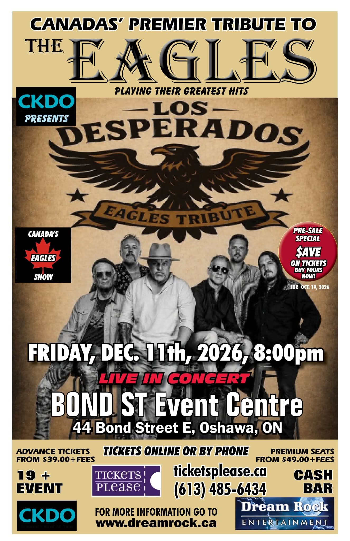 Los Desperados: Eagles Tribute — official-source promotional artwork