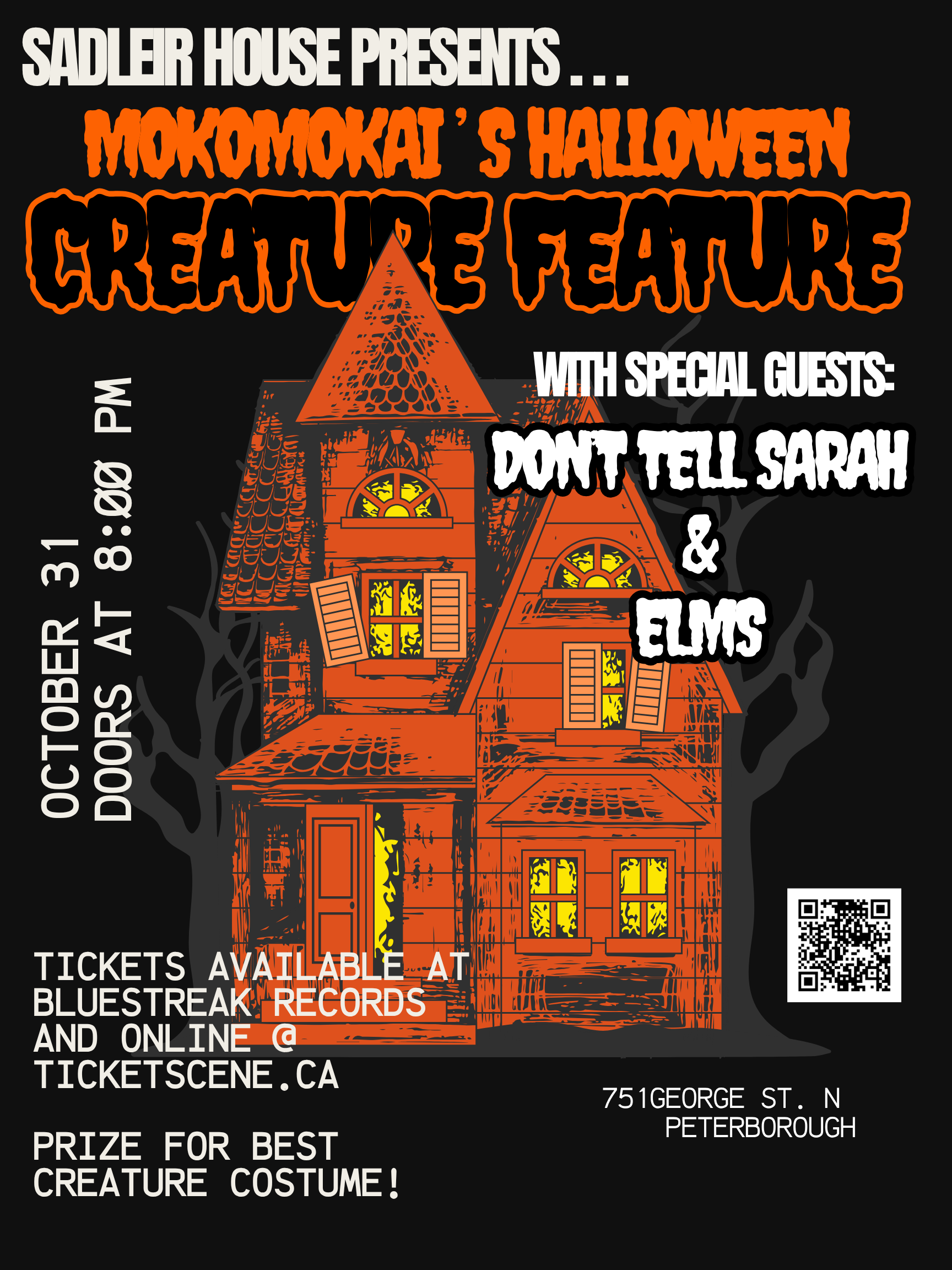 Mokomokai, ELMS and Don't Tell Sarah — official poster