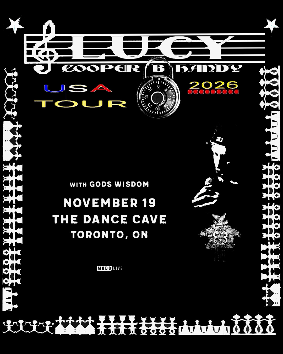 Official event poster for Lucy (Cooper B. Handy) w/ Gods Wisdom