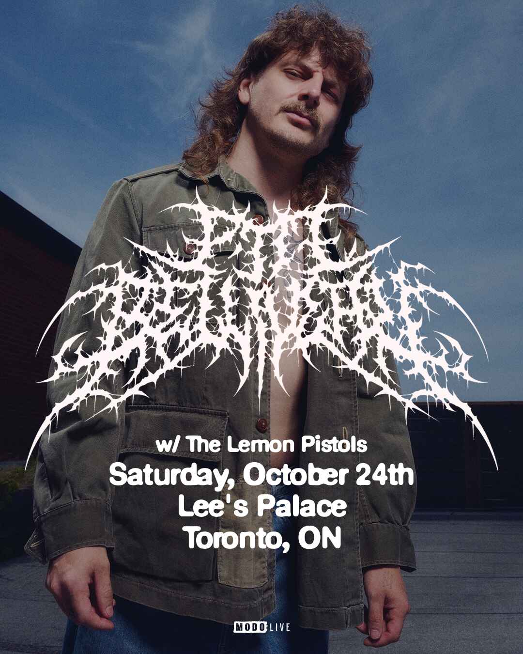 Official event poster for P'tit Belliveau w/ The Lemon Pistols