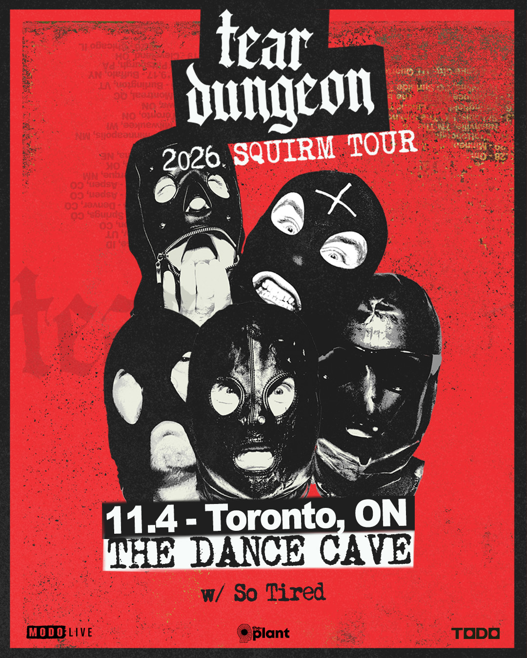 Official event poster for Tear Dungeon w/ So Tired