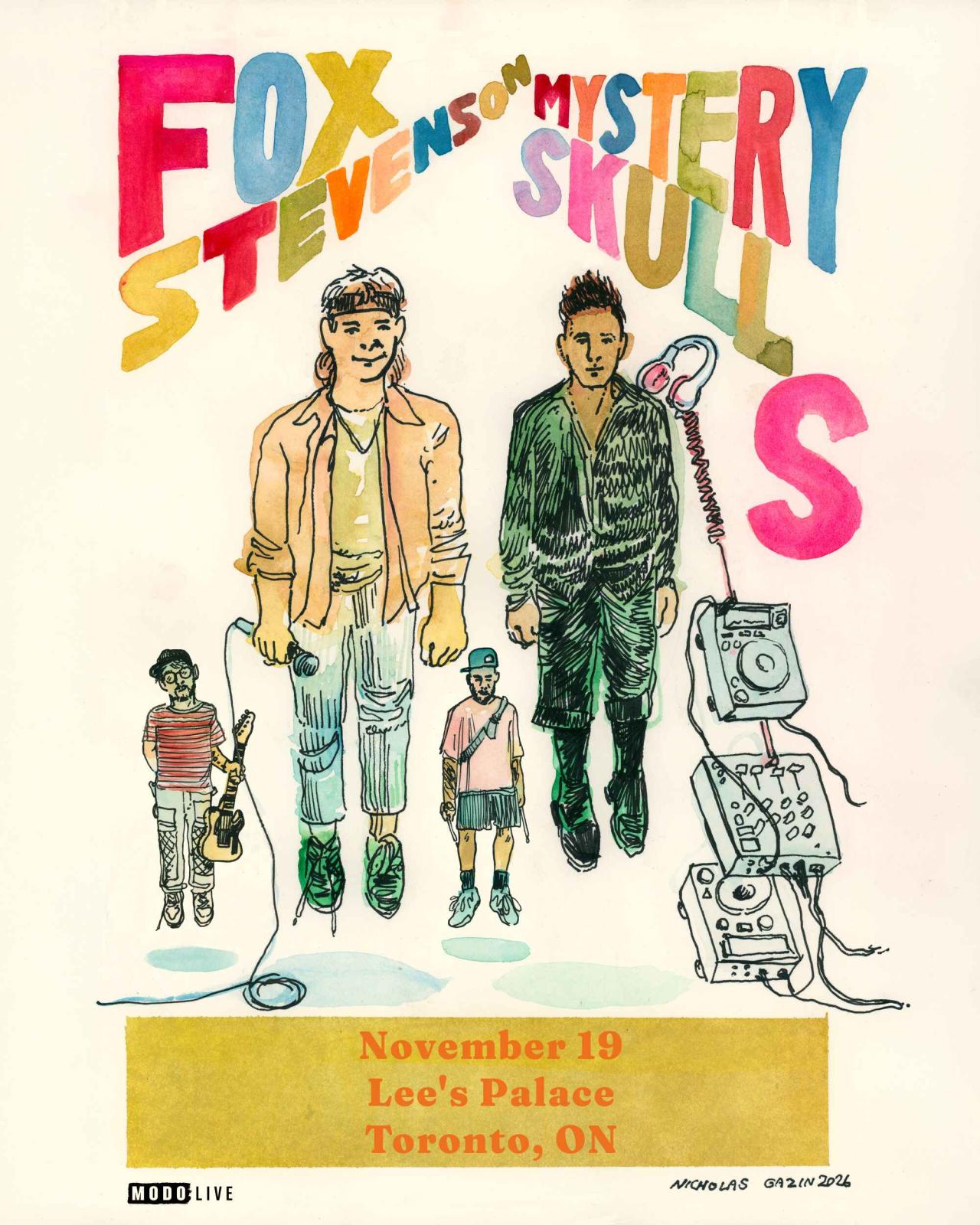 Official event poster for Fox Stevenson X Mystery Skulls