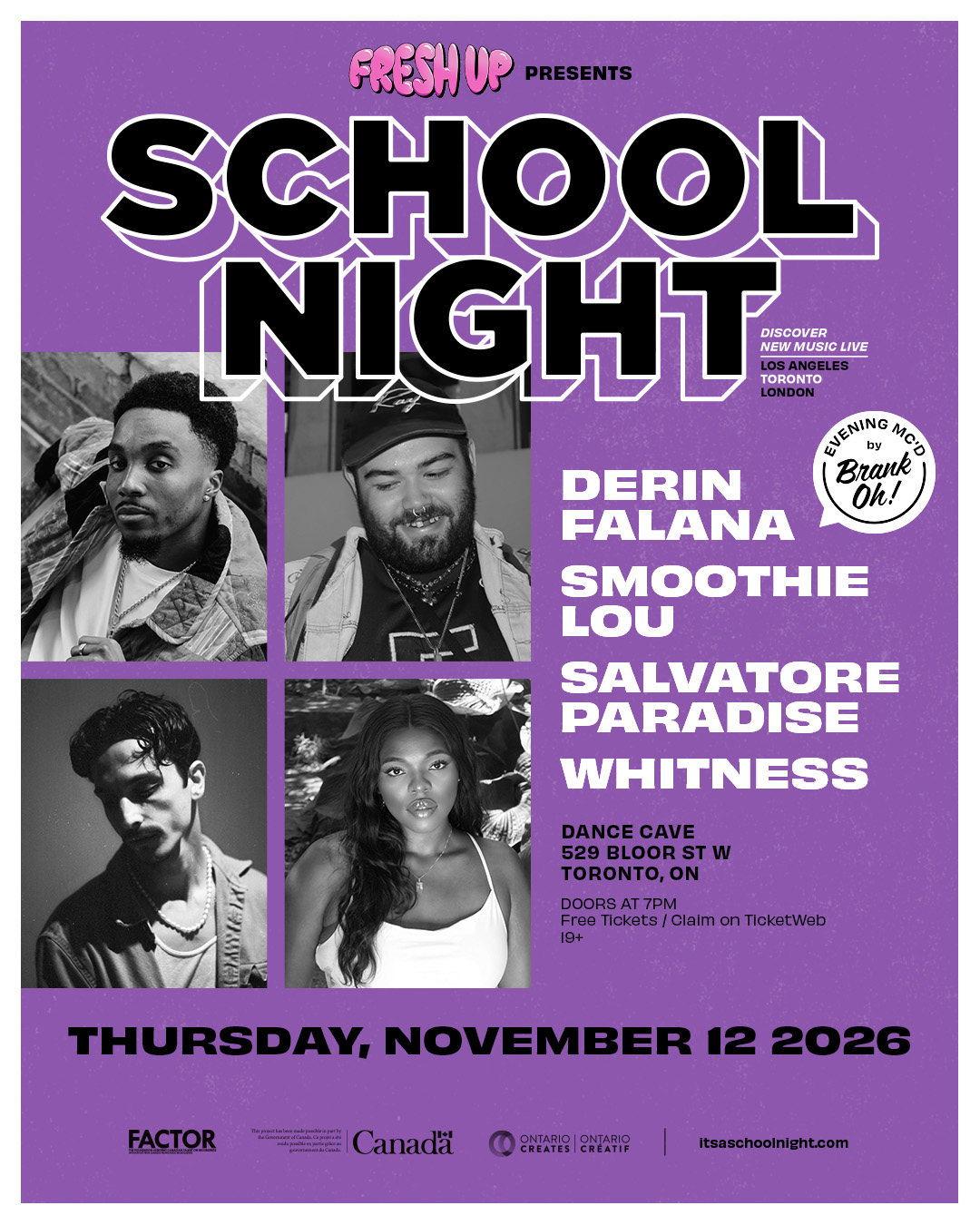 Official event poster for School Night November