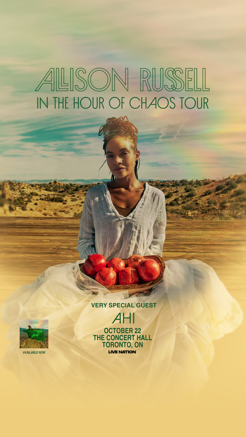 Allison Russell with AHI official event poster